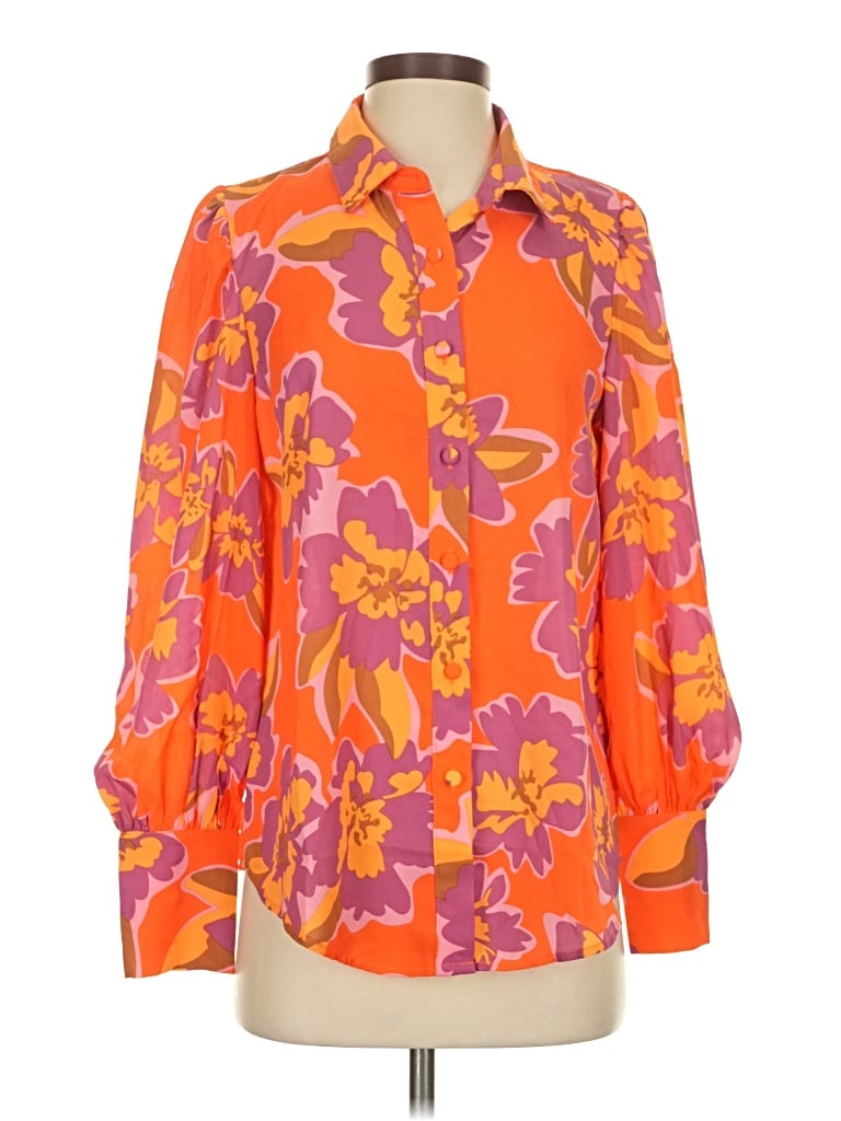 Pre-owned Btfbm Long Sleeve Blouse In Orange