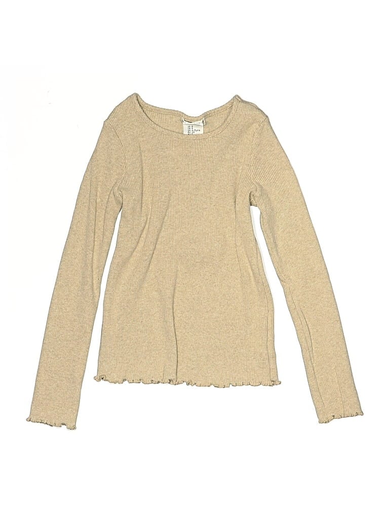 Pre-owned Max Studio Kids' Long Sleeve T-shirt In Brown