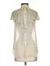 Zara Basic Polka Dots Ivory Short Sleeve Blouse Size XS - photo 1