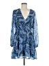 Aqua 100% Polyester Paisley Blue Casual Dress Size M - photo 1