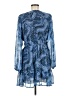 Aqua 100% Polyester Paisley Blue Casual Dress Size M - photo 2