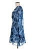 Aqua 100% Polyester Paisley Blue Casual Dress Size M - photo 5