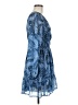 Aqua 100% Polyester Paisley Blue Casual Dress Size M - photo 4