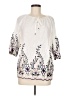 Kindred 100% Cotton Ivory 3/4 Sleeve Blouse Size M - photo 1
