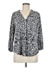 Vince Camuto Animal Print Silver 3/4 Sleeve Blouse Size M - photo 1