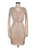 Windsor 100% Polyester Metallic Tan Cocktail Dress Size M - photo 1