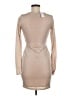 Windsor 100% Polyester Metallic Tan Cocktail Dress Size M - photo 2