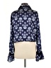 Assorted Brands 100% Polyester Blue Purple Long Sleeve Blouse Size M - photo 2