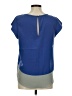 Zoa 100% Polyester Color Block Blue Short Sleeve Blouse Size M - photo 2