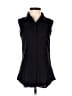 Theory Black Sleeveless Button-Down Shirt Size 00-0 (P/TP) - photo 1