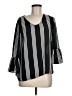 Como Black 100% Polyester Black 3/4 Sleeve Blouse Size M - photo 1