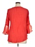 I.N. Studio 100% Rayon Red 3/4 Sleeve Blouse Size XL (estimated) - photo 2