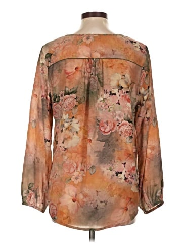 Tolani Long Sleeve Silk Top (view 2)