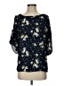 Ann Taylor LOFT Outlet 100% Polyester Stars Blue 3/4 Sleeve Blouse Size S - photo 1