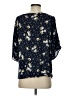 Ann Taylor LOFT Outlet 100% Polyester Stars Blue 3/4 Sleeve Blouse Size S - photo 2