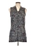 CAbi Blue Sleeveless Button-Down Shirt Size L - photo 1
