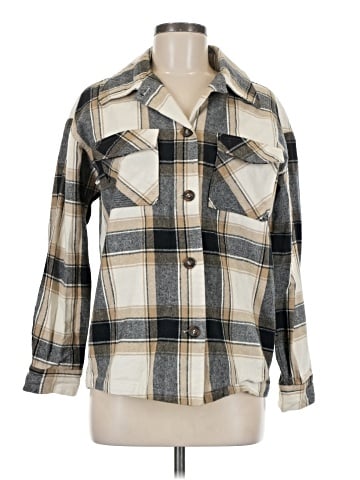 JW (JW Style) 3/4 Sleeve Button-Down Shirt (view 1)