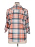 New York Laundry 100% Polyester Plaid Orange 3/4 Sleeve Blouse Size XL - photo 2