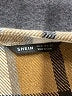 Shein 100% Polyester Plaid Tan Coat Size 2 - photo 6