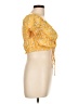 Shein 100% Polyester Yellow Short Sleeve Blouse Size L - photo 4