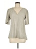 AS by DF 100% Leather Gray Short Sleeve Blouse Size M - photo 1