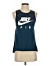 Nike 100% Polyester Blue Active Tank Size S - photo 1