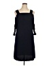 Ryan Michelle Solid Black Casual Dress Size 1X - photo 1