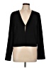 Talbots 100% Polyester Black Long Sleeve Top Size 12 - photo 1