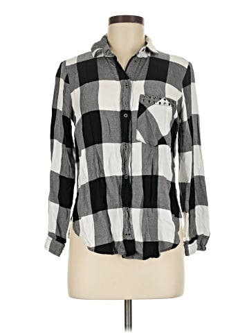 Zara Basic Long Sleeve Button-Down Shirt (view 1)