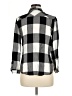 Zara Basic Checkered-gingham Gray Long Sleeve Button-Down Shirt Size M - photo 2