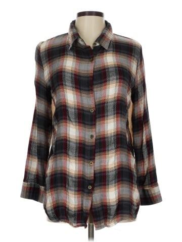 About A Girl 3/4 Sleeve Button-Down Shirt (view 1)