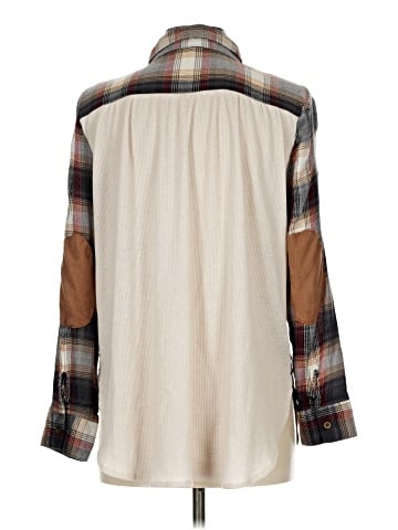About A Girl 3/4 Sleeve Button-Down Shirt (view 2)
