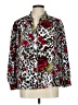 Allison Daley 100% Polyester Animal Print Silver Long Sleeve Blouse Size L (petite) - photo 1