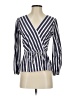 J.Crew 100% Cotton Stripes Blue 3/4 Sleeve Blouse Size 2 - photo 1