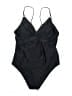 Unbranded Solid Black One Piece Swimsuit Size L - photo 1