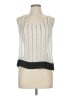 Rubber Duck 100% Silk Silver Sleeveless Silk Top Size M - photo 1