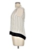 Rubber Duck 100% Silk Silver Sleeveless Silk Top Size M - photo 5