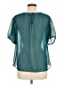 CAbi 100% Polyester Teal Short Sleeve Blouse Size M - photo 2