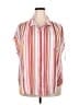 Torrid Stripes Pink Short Sleeve Blouse Size 2X Plus (2) - photo 1