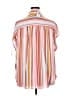 Torrid Stripes Pink Short Sleeve Blouse Size 2X Plus (2) - photo 2