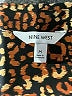 Nine West 100% Polyester Animal Print Brown Long Sleeve Blouse Size M - photo 7