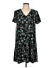 West Loop Floral Black Casual Dress Size L - photo 1