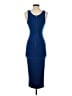 Win Win Solid Blue Cocktail Dress Size S - photo 2