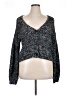 Eyeshadow 100% Polyester Teal Cardigan Size XL - photo 1