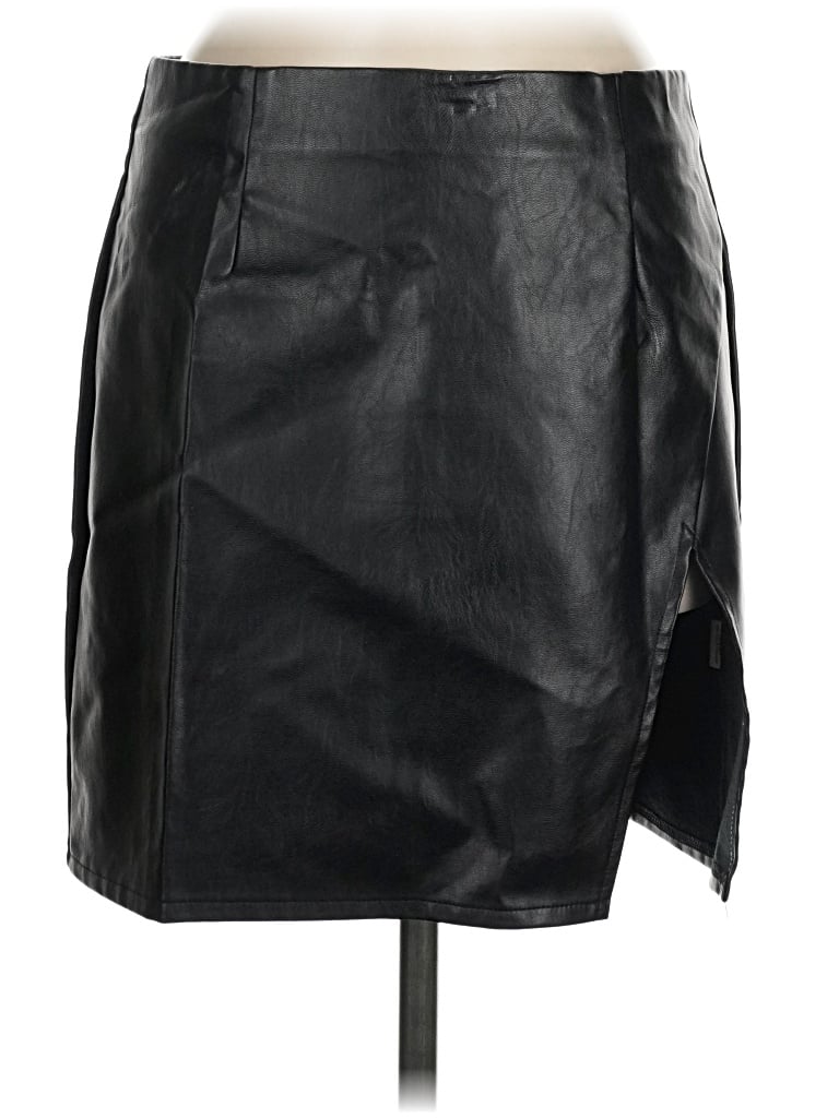 Lulus Faux Leather Skirt In Black