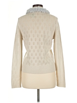 Pull Tunique CYNTHIA ROWLEY En Laine Mérinos Violet Prune - Taille S, Col Châle, Occasion