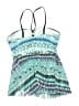 Profile by Gottex Chevron-herringbone Blue Teal Swimsuit Top Size 12 - photo 2