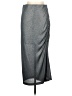 Maven West 100% Cupro Metallic Silver Formal Skirt Size L - photo 1