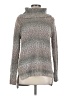 Elle Metallic Silver Turtleneck Sweater Size M - photo 1