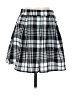 Unbranded 100% Polyester Plaid Gray Black Casual Skirt Size S - photo 1